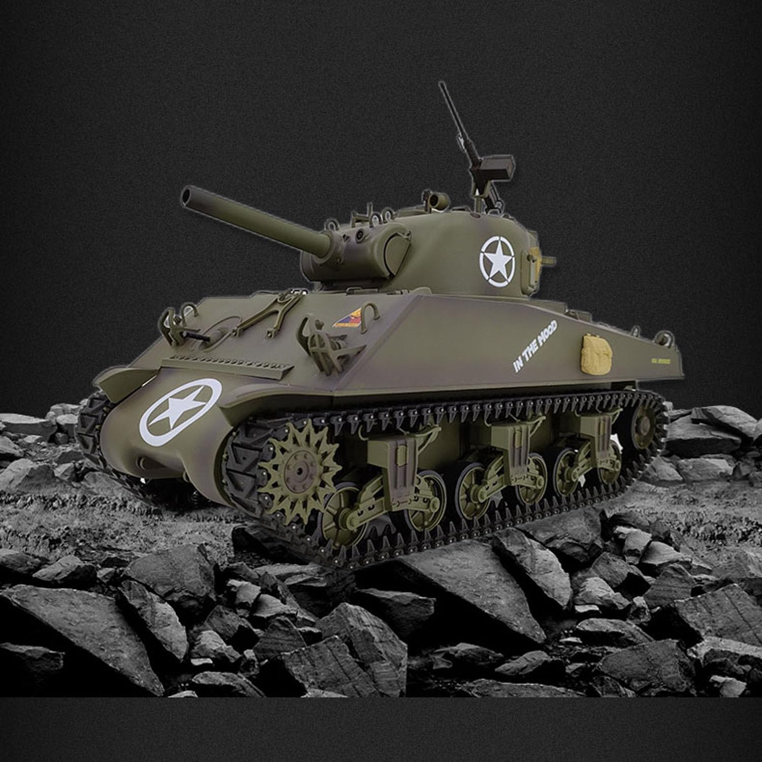 TOUCAN RC HOBBY Henglong 1/16 7.0 RC Tank M4A3 Sherman 3898 320° Torreta Barrel Recoil BB IR Smoking Steel Gearbox Battery 2.4G Radio