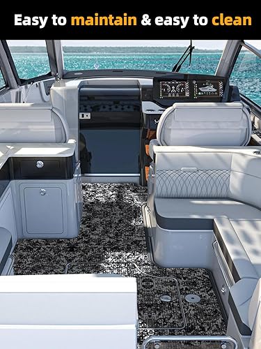 Miniatura 5 de FOCEAN Suelo de lancha de espuma EVA para lancha, cubierta de lancha, suelo marino de camuflaje autoadhesivo para barcos, yate, kayak, caravana,