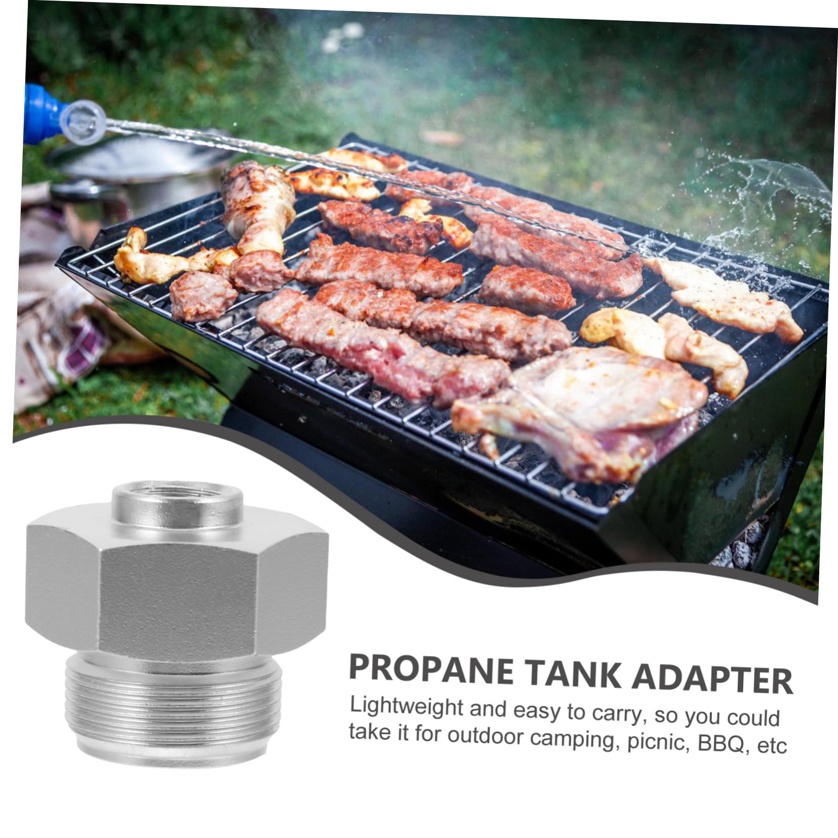 Mipcase Gas Tank Converter Head Professional Gas Tank Adapter 6061 Aluminum Propane Tank Adapter Propane Tank Parts