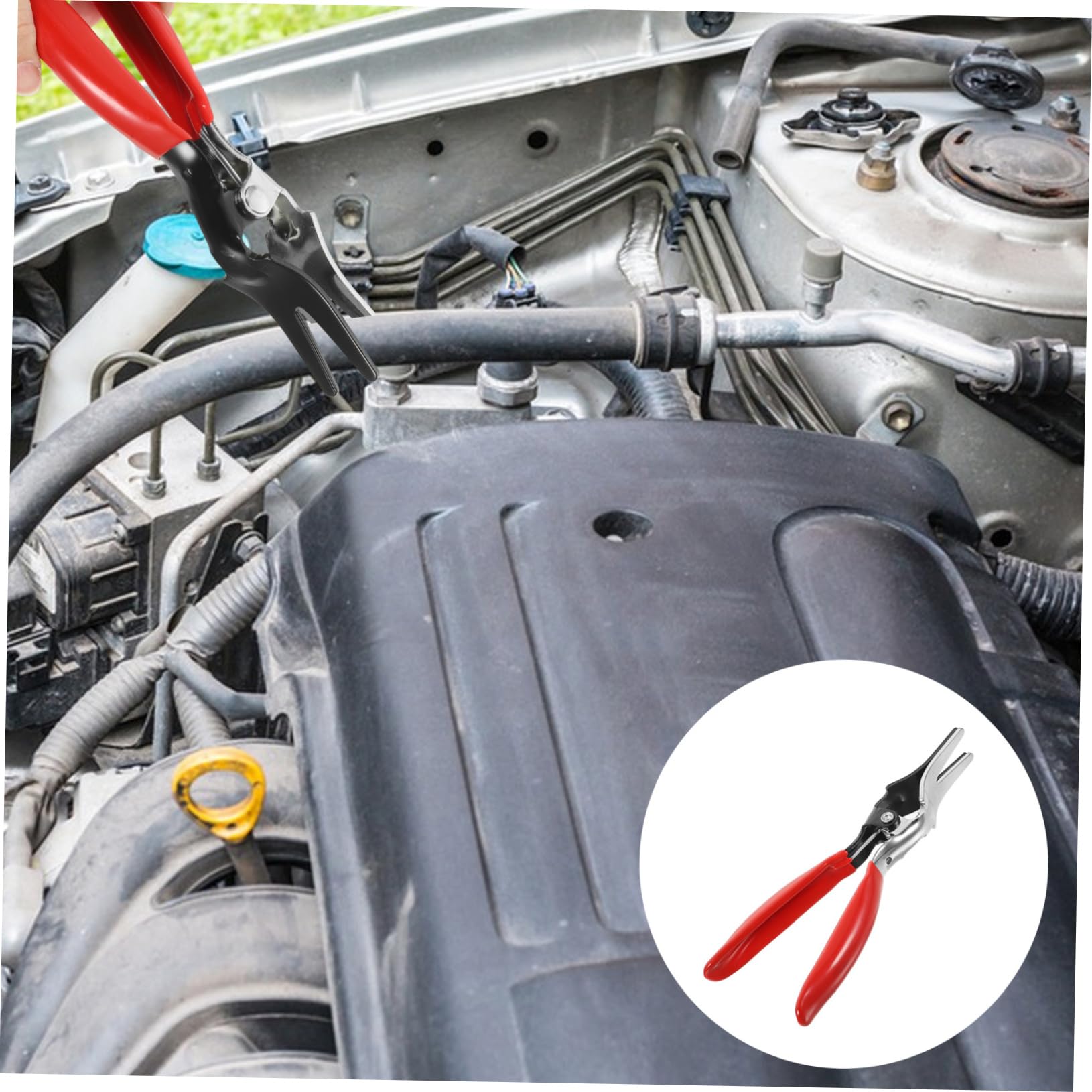 MUCKLILY Automotive Hose Removal Pliers Car Vacuum Line Tube Remover for Line Clamp