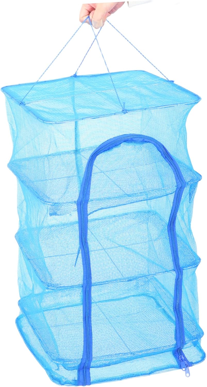 VALICLUD 2pcs Foldable Hanging Drying Net with Breathable Mesh Strong Tensile Resistance Capacity for and Tableware Easy to Install and Disassemble