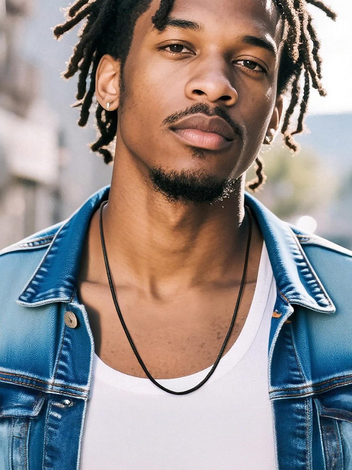 16 Inch Woven Wax Rope Choker Necklace for Pendant 3mm Wide Mens Womens Black Leather Jewelry - Image 2