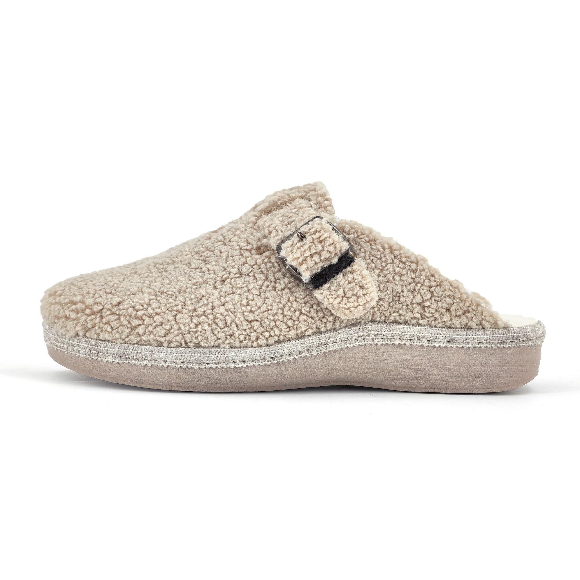 JOMIX Hausschuhe Damen Winter Pantoletten Gefütterte Pantoffeln Warme Plüsch Slippers Rutschfeste Puschen mit Fußbett