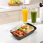 50 Boîte (32 oz) Conteneurs de préparation des repas, Boîtes à Bento avec lids, Conteneur de stockage des aliments pour le déjeuner Portable Cuisine pour emporter des contenants avec linds Camping Boîte à pique-nique Micro-ondes (50, Rectangulaire)