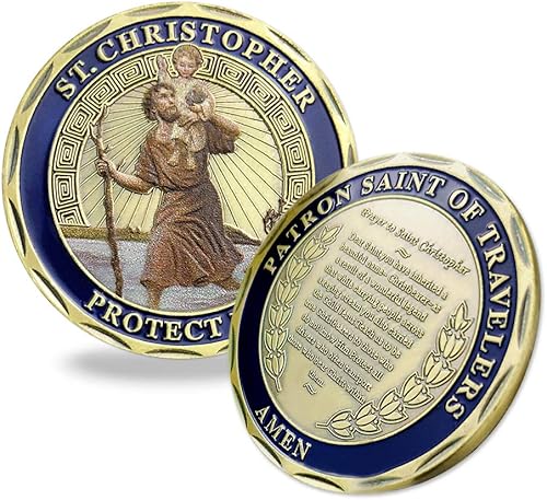 Moneda de desafío de San Cristóbal Protéjanos Patrono de los Viajeros