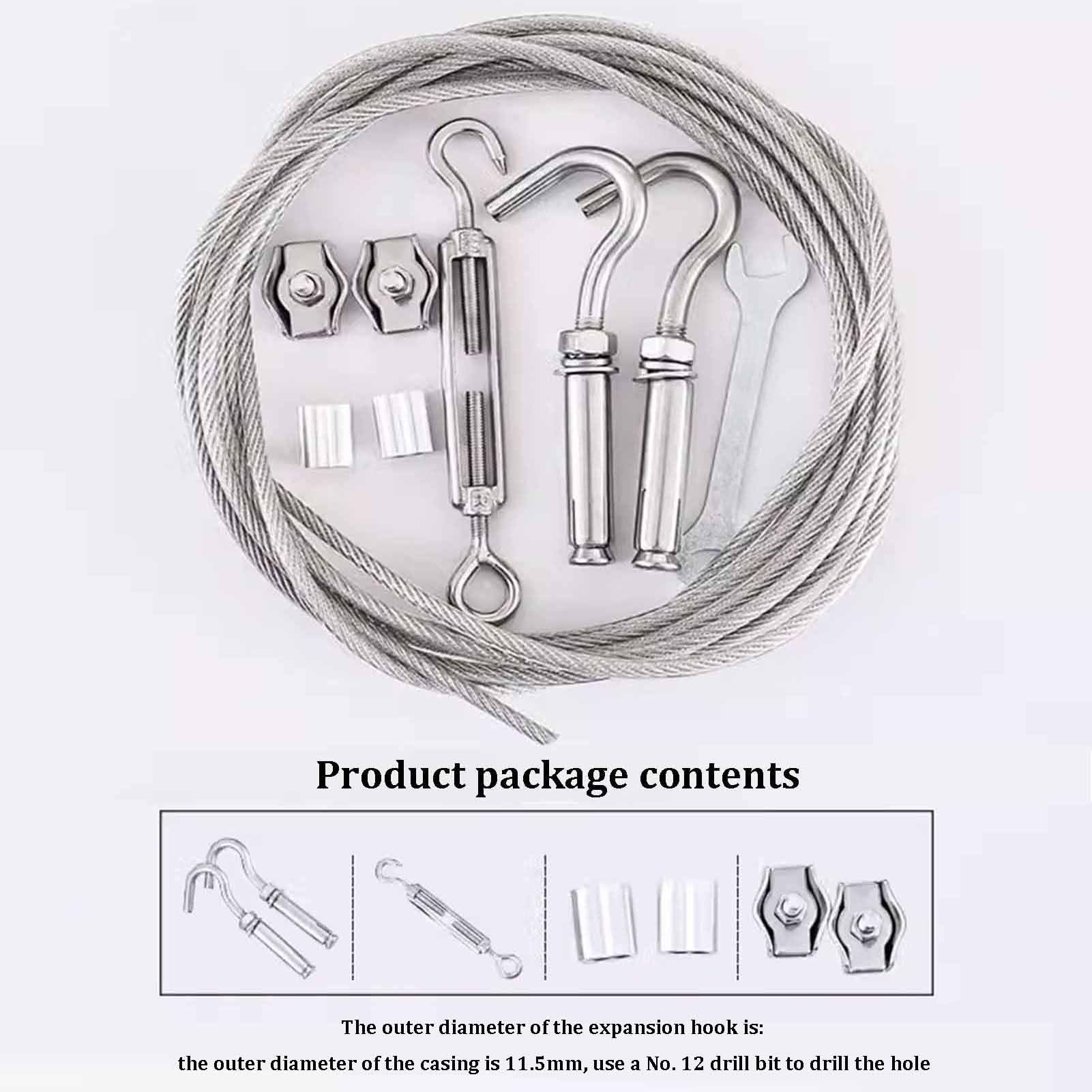 Este tendedero de Ropa de Acero Inoxidable 304, tendedero de Pared Resistente, Extensible, para Uso en Interiores y Exteriores, tendedero retráctil (Color: Plata, Tamaño: 50 m/164,04)
