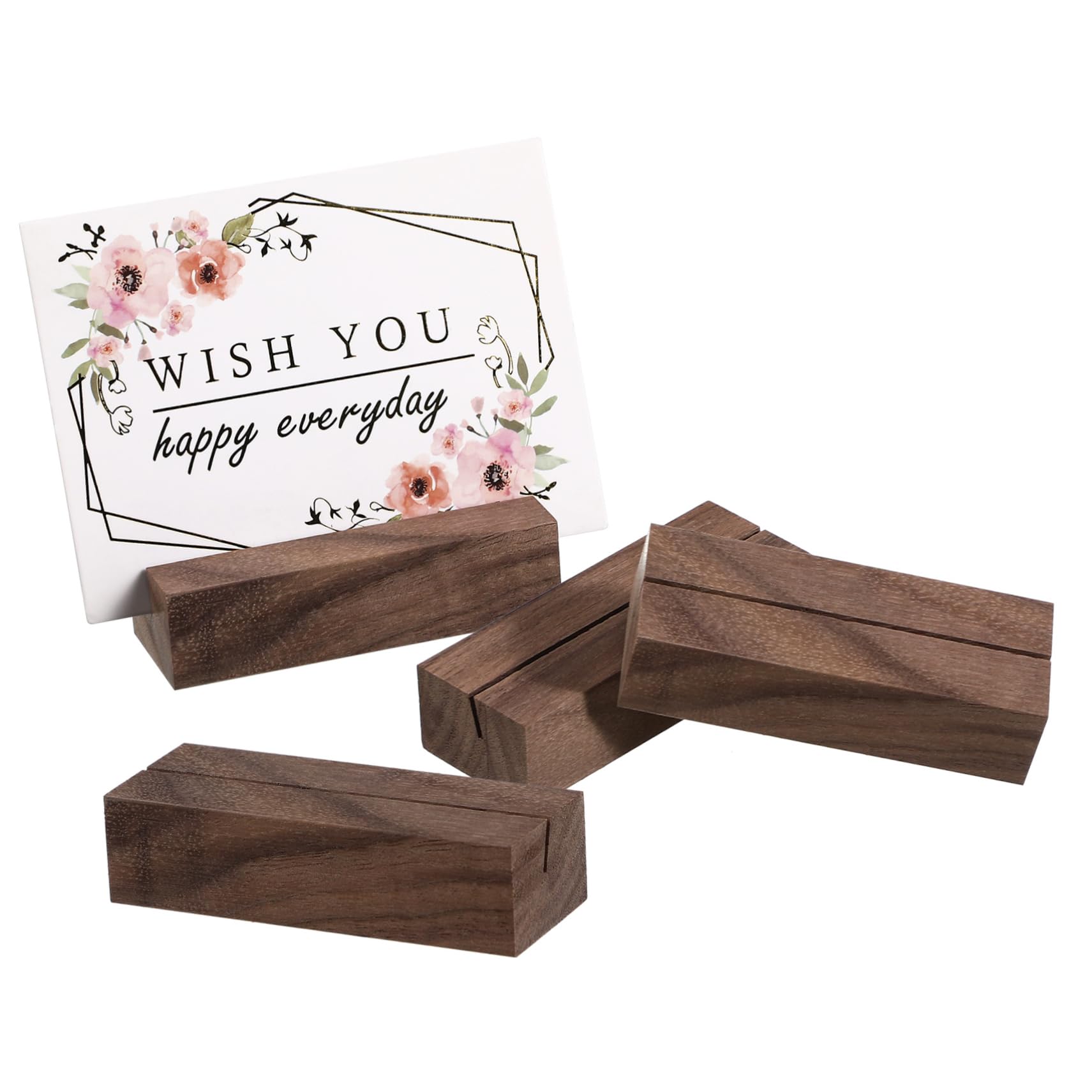 IMIKEYA 36piezas Soporte De Tarjetas De Madera para Mesa De Base De Madera Rústica para De Mesa Menús y para Bodas Restaurantes