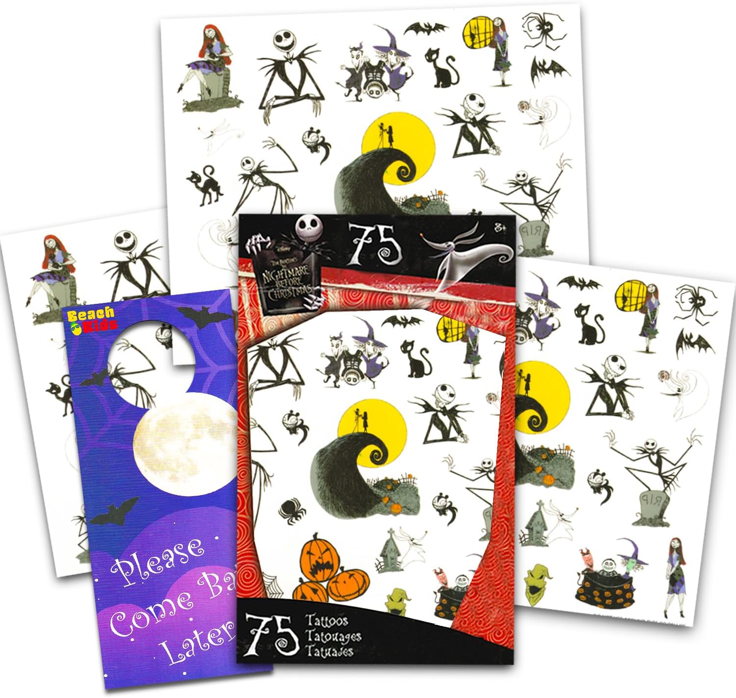 Nightmare Before Christmas Tattoos - 75 Temporary Tattoos ~ Jack Skellington, Sally, Oogie Boogie, and More!