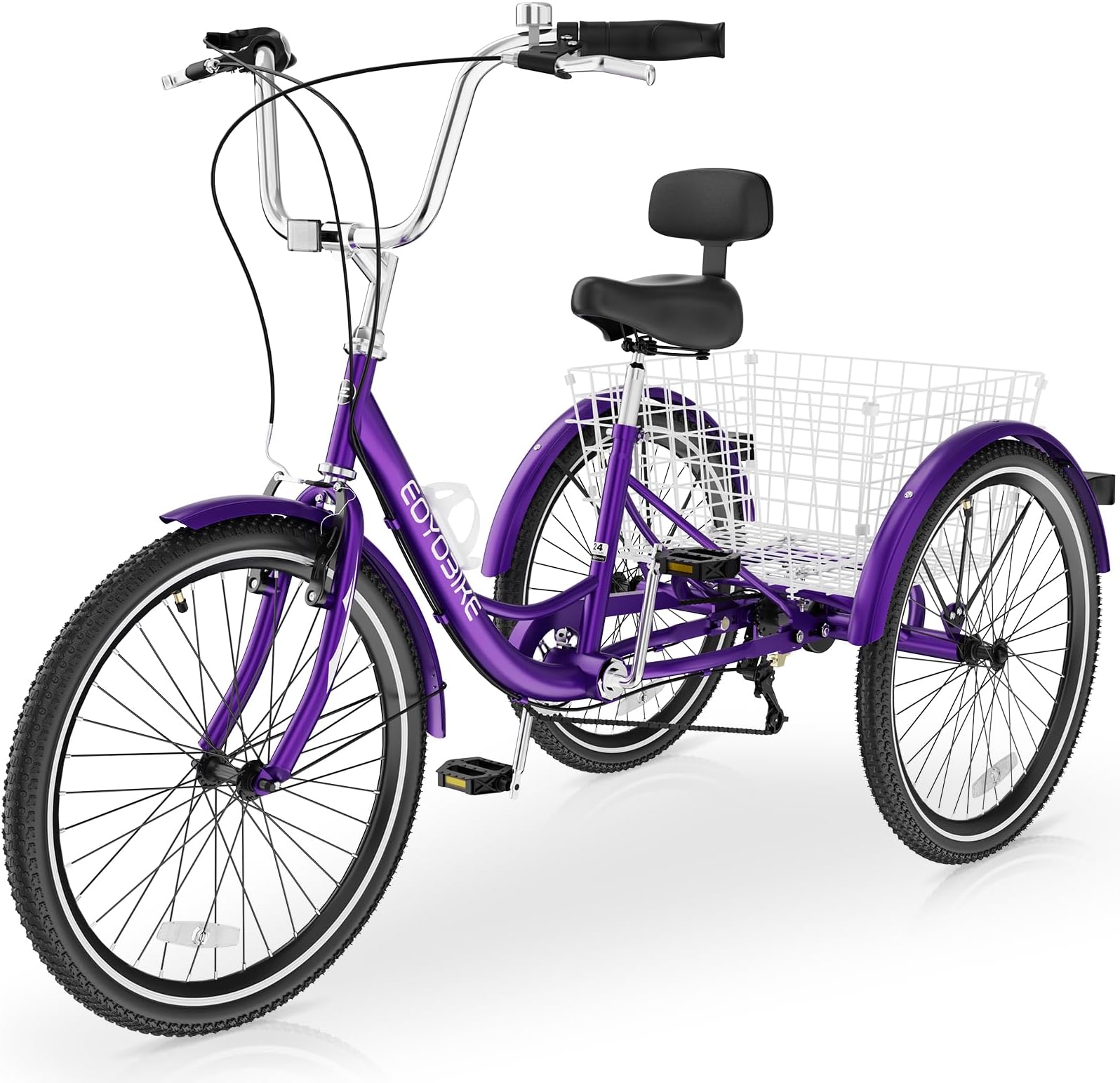 Slsy Adult Tricycles, 3 Wheeled Bikes 20/24/26 Inch, Trikes for Seniors