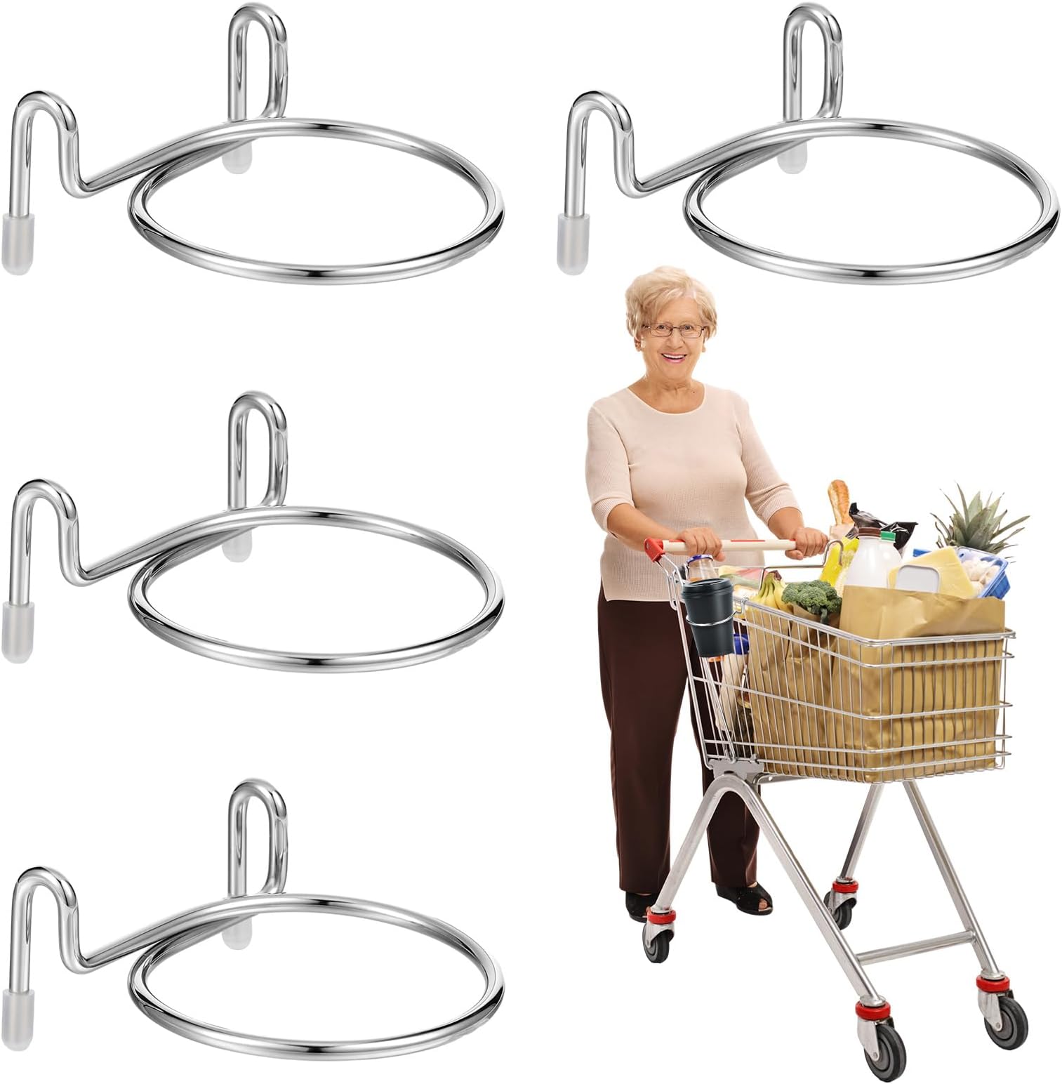 Shopping Cart Cup Holder (Set of 4) Home & Kitchen