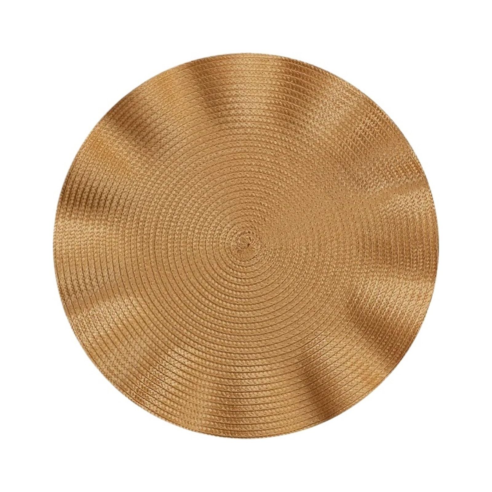 Wzptlkibad Turmeric Round Placemat Table Mats, Washable Non-Slip, 36Cm