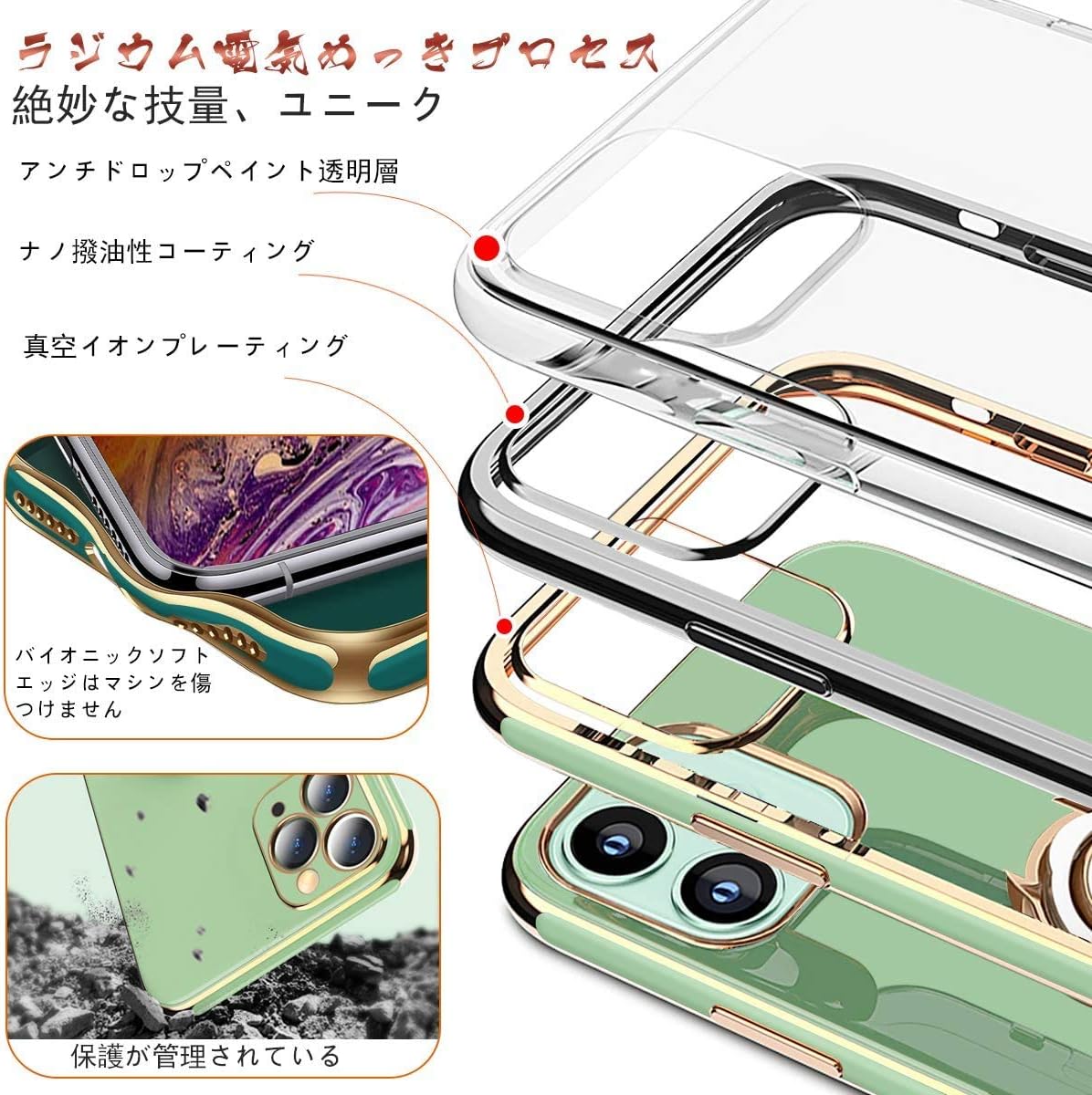 Amazon Co Jp Iphone 12 Mini ケース リング Tpu 耐衝撃 薄型 Iphone12 Mini カバー スマホケース 5 4インチ アイフォン12ミニ 対応 シリコン 軽量 ストラップホール付き スタンド機能 車載ホルダー アイフォン12 ミニ ケース グリーン 家電 カメラ