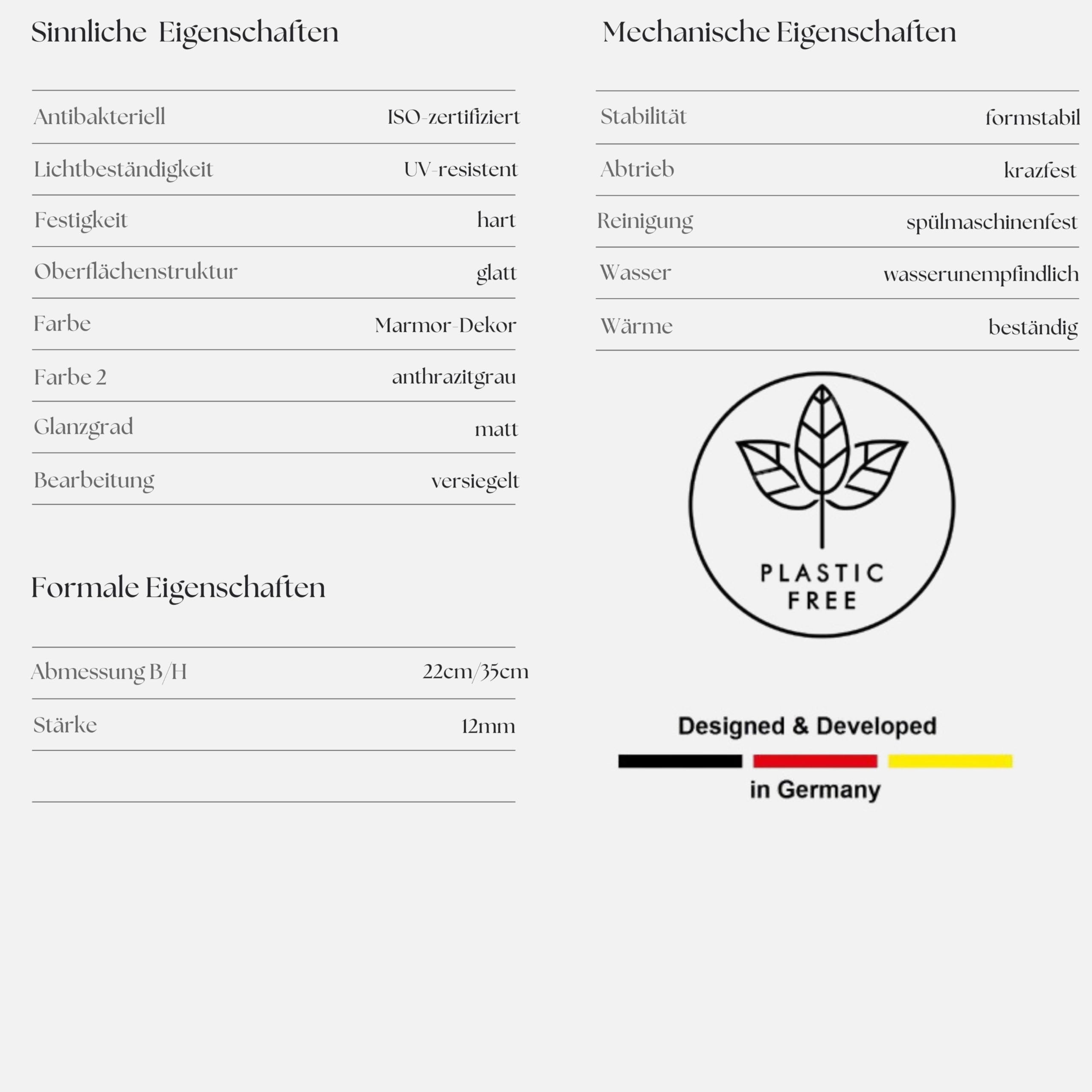SCHNITTWERK premium Servierbrett aus Holz – 35x22 cm, 12 mm dick- ideal als Dekobrett & Frühstücksbrett, spülmaschinenfest, strapazierfähig, hitzebeständig, hygienisch, rutschfest und langlebig
