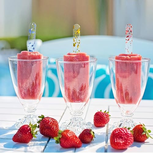 Miniatura 3 de 20 palitos de paletas acrílicas reutilizables de 4.5 pulgadas para hacer paletas de hielo, cake pop, dulces y manualidades (colorido)