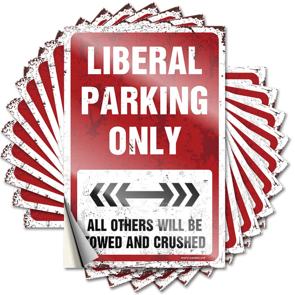 Liberal Parking Only Quote Home Bar Accessories | Cats Laptop Removable Decal Pack(6X9CM)