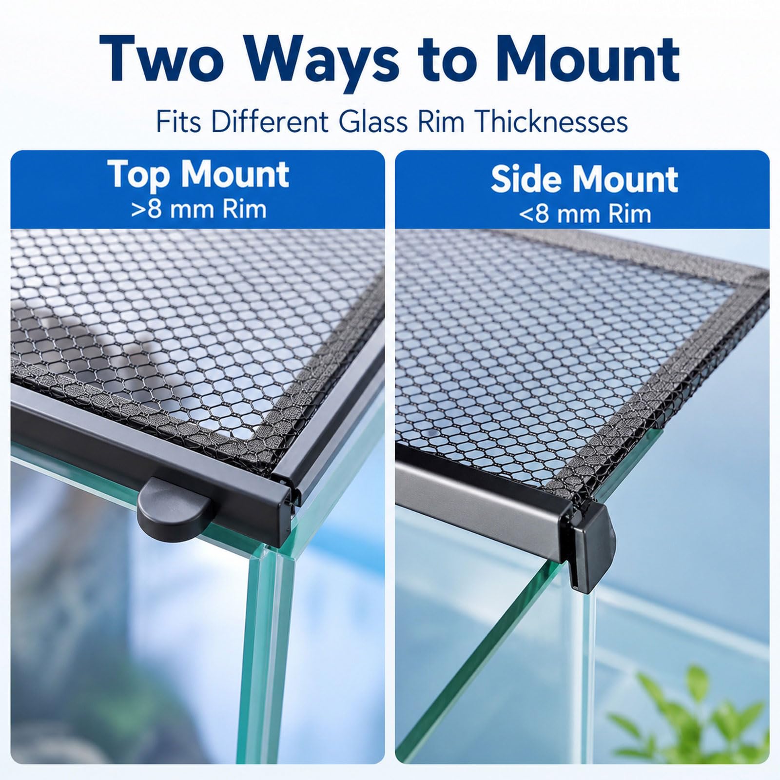 Aquariumabdeckung aus Netzgewebe,Magnetische Aquarium-Abdeckung,Fischs Aquarium Anti-Jumping Netzabdeckung,Ventilation,Zuschneidbar,für Reptilien,Schildkröten Andere Tiere