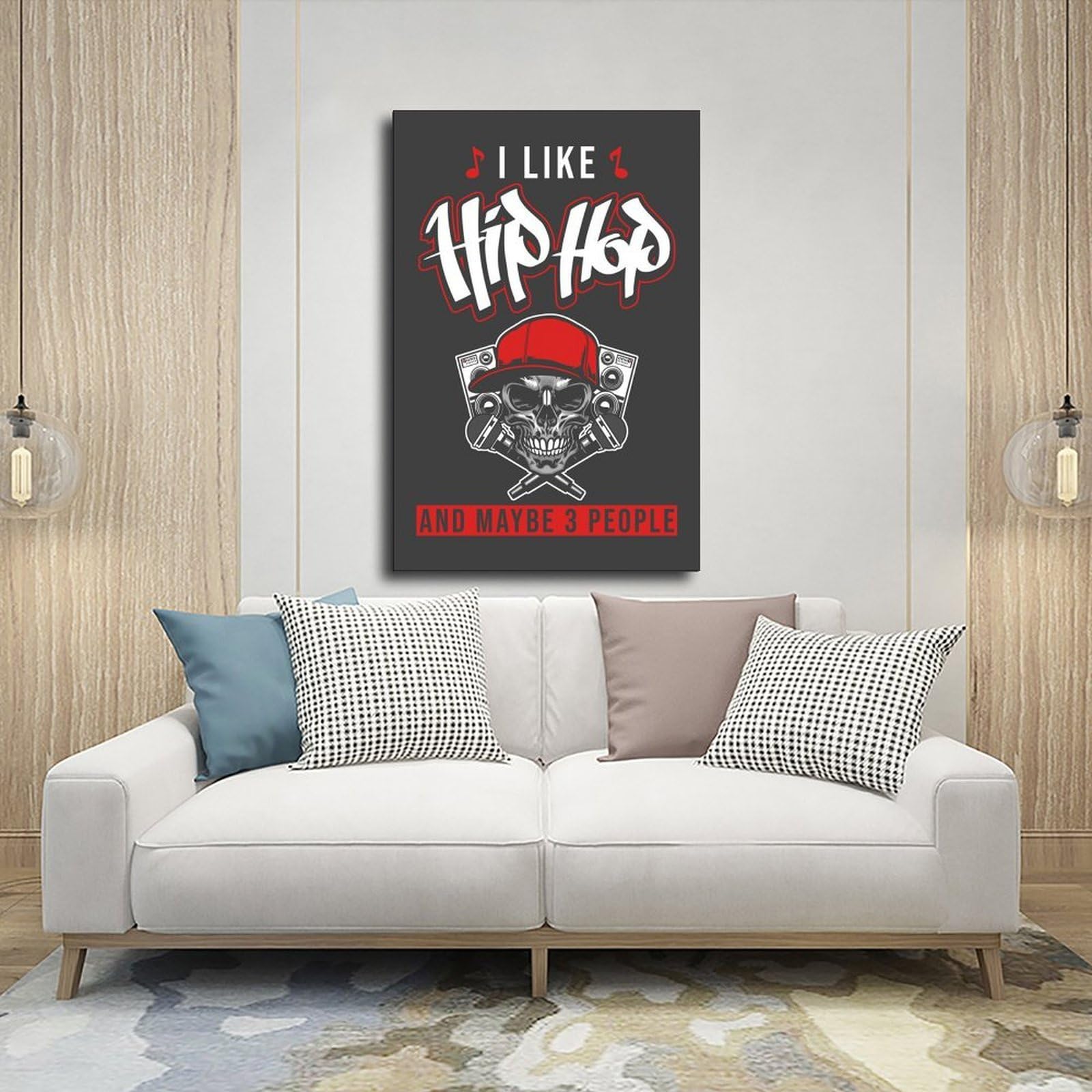 Poster su tela, stile hip hop, retrò, decorazione artistica da parete, stampa per soggiorno, camera da letto, cornice decorativa: 50,8 x 76,2 cm (lunghezza x larghezza)