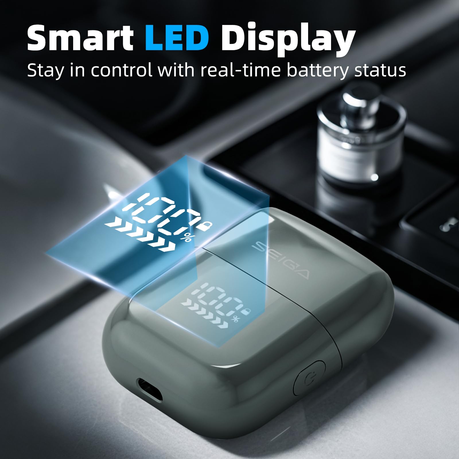 Electric Foil Shavers for Men,Mini Electric Travel Razor with LED Display,IPX7 Waterproof Wet/Dry Foil Shaver,USB-C Rechargeable,Compact Face Shaver with Travel Lock,Gifts for Men