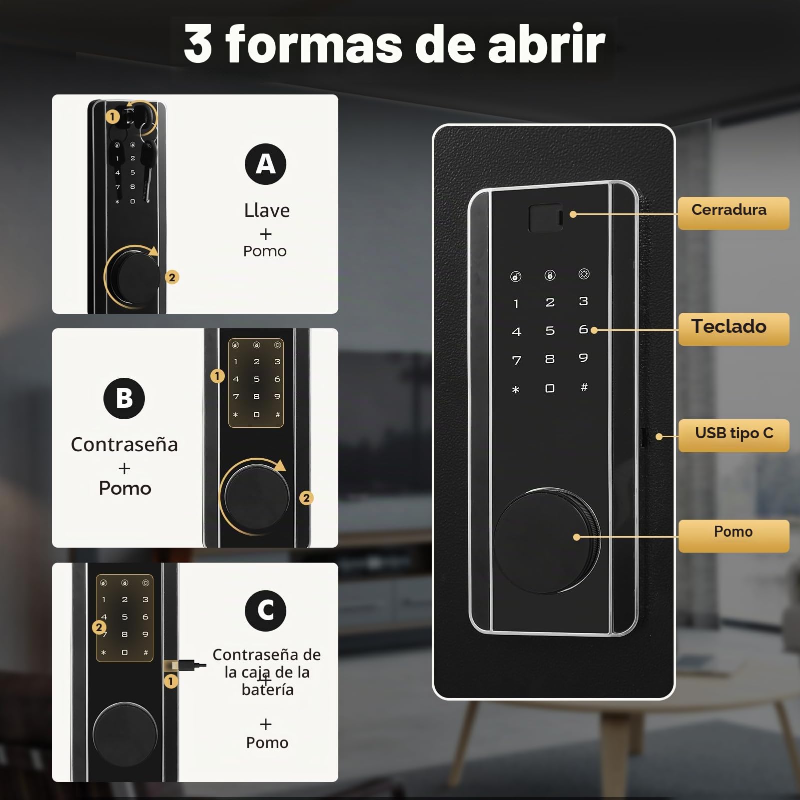 73L Gran caja fuerte ignífuga, caja fuerte electrónica con contraseña y llave, caja fuerte digital para muebles con estante extraíble, sistema de alarma, caja fuerte para dinero en efectivo, joyas