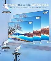 Vista 4 de Magcubic Mini Projector with WiFi 6 and Bluetooth 5.4, Portable Projector 4K Support, 5W Soundbase Speaker, Auto Vertical Keystone 180°Rotatable