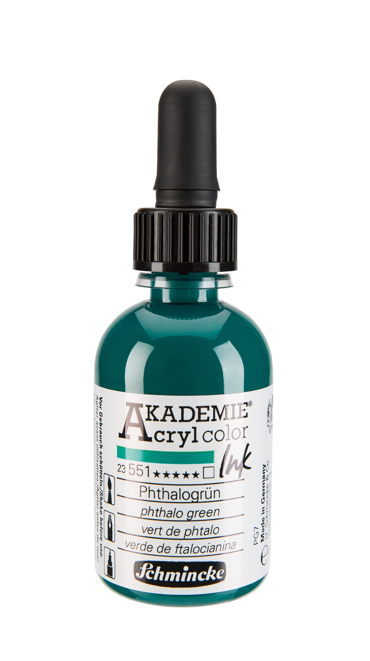 Schmincke Akademie Akrilik Mürekkep 50 ml 551 Phthalo Green