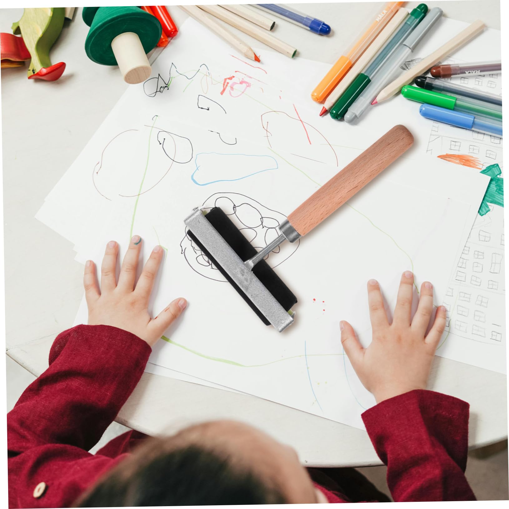 Tofficu 5stücke Handheld Druckwerkzeug Gummiwalze Für Druckgrafik Basteln Kinderfreundlich Langlebig Und Leicht Zu Reinigen Für Kunstprojekte Und Holzschnitt