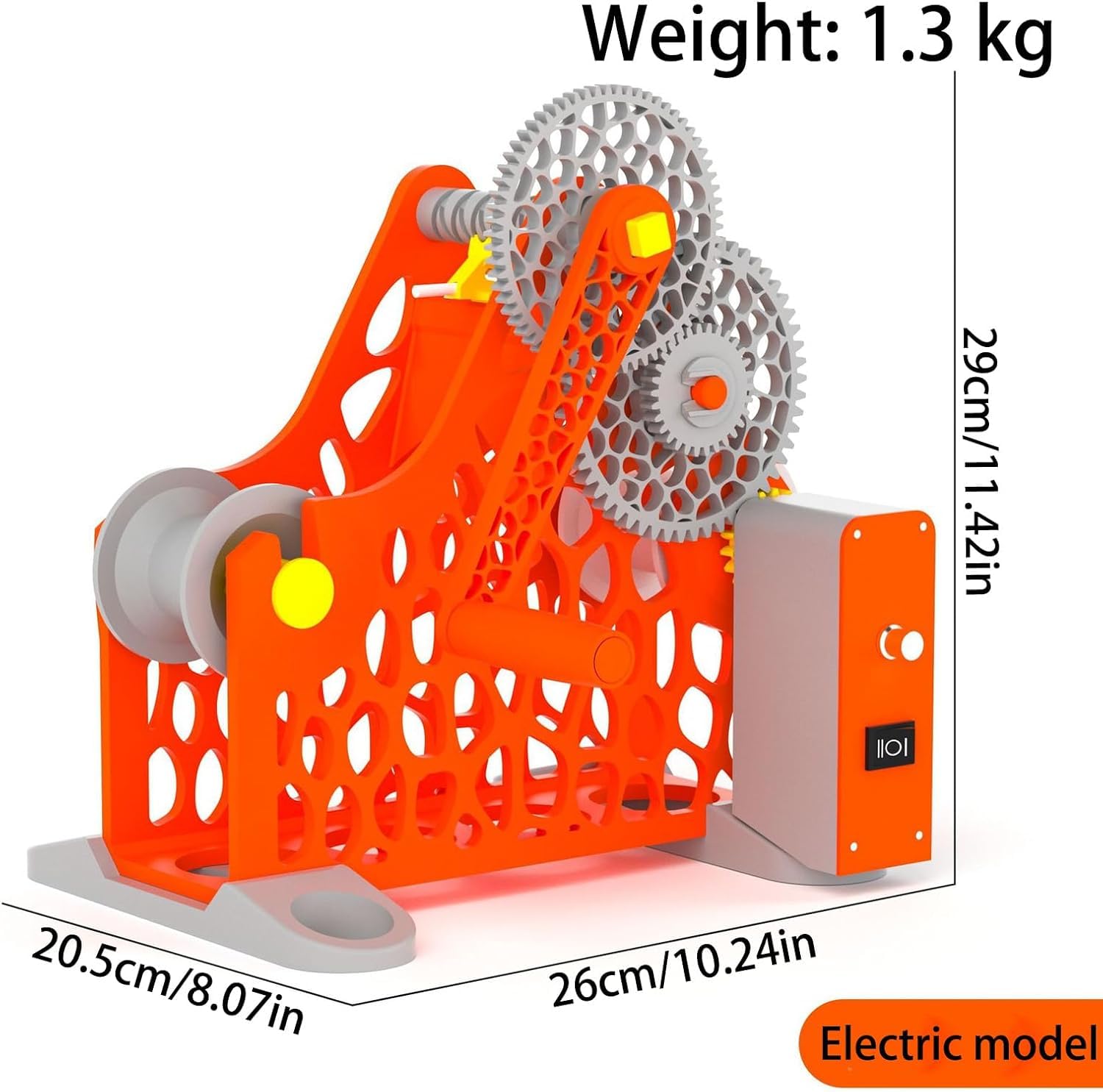 Bobina eléctrica para filamento de impresora 3D, bobinador manual con diseño modular extraíble para bobinas de 1 kg, alambre de soldadura, hilo de coser