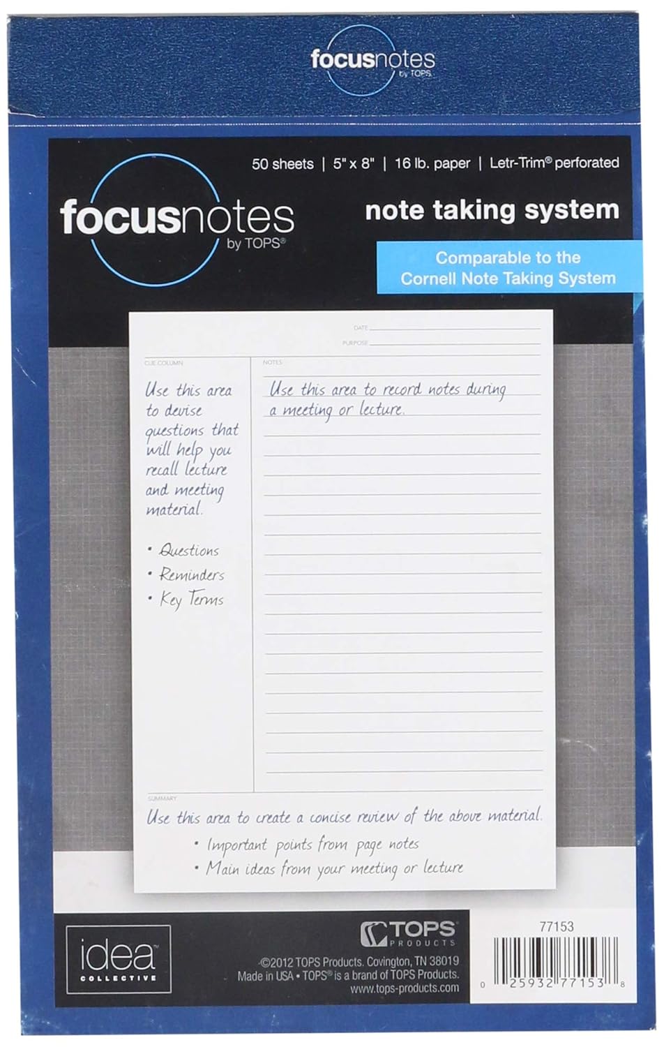FocusNotes Legal Pad, 5 x 8, White, 50 Sheets 0025932771538 Amazon