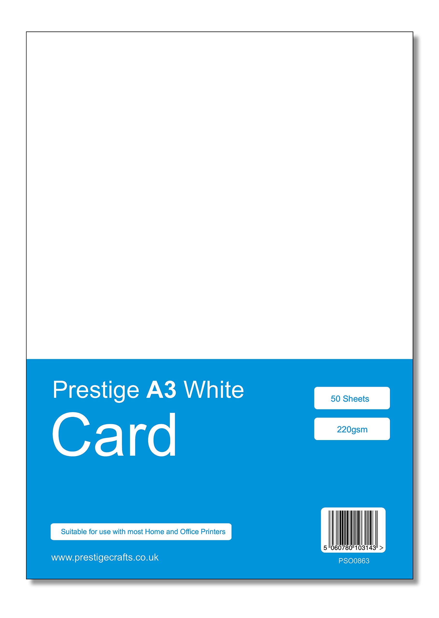 Prestige A3 White Craft Card - 220gsm - 50 Sheets