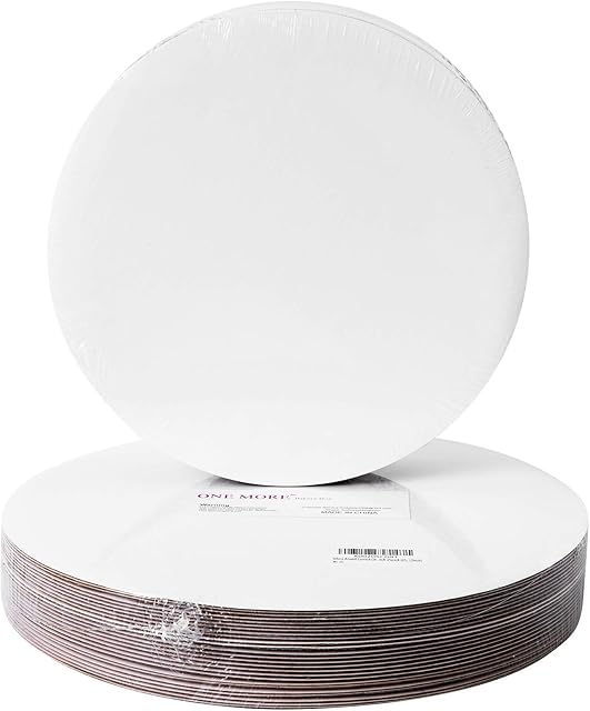 [25pcs]12"White Cakeboard Round,Cake Circle Base Boards Cake Plate Platter 12 inch,Pack of 25