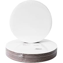 واحد أكثر [15pcs] 12 "White Cakeboard Round، Disposable Cake Circle Boards Cake Cardboard Pizza Plate platter 12 inch، Pack of 15