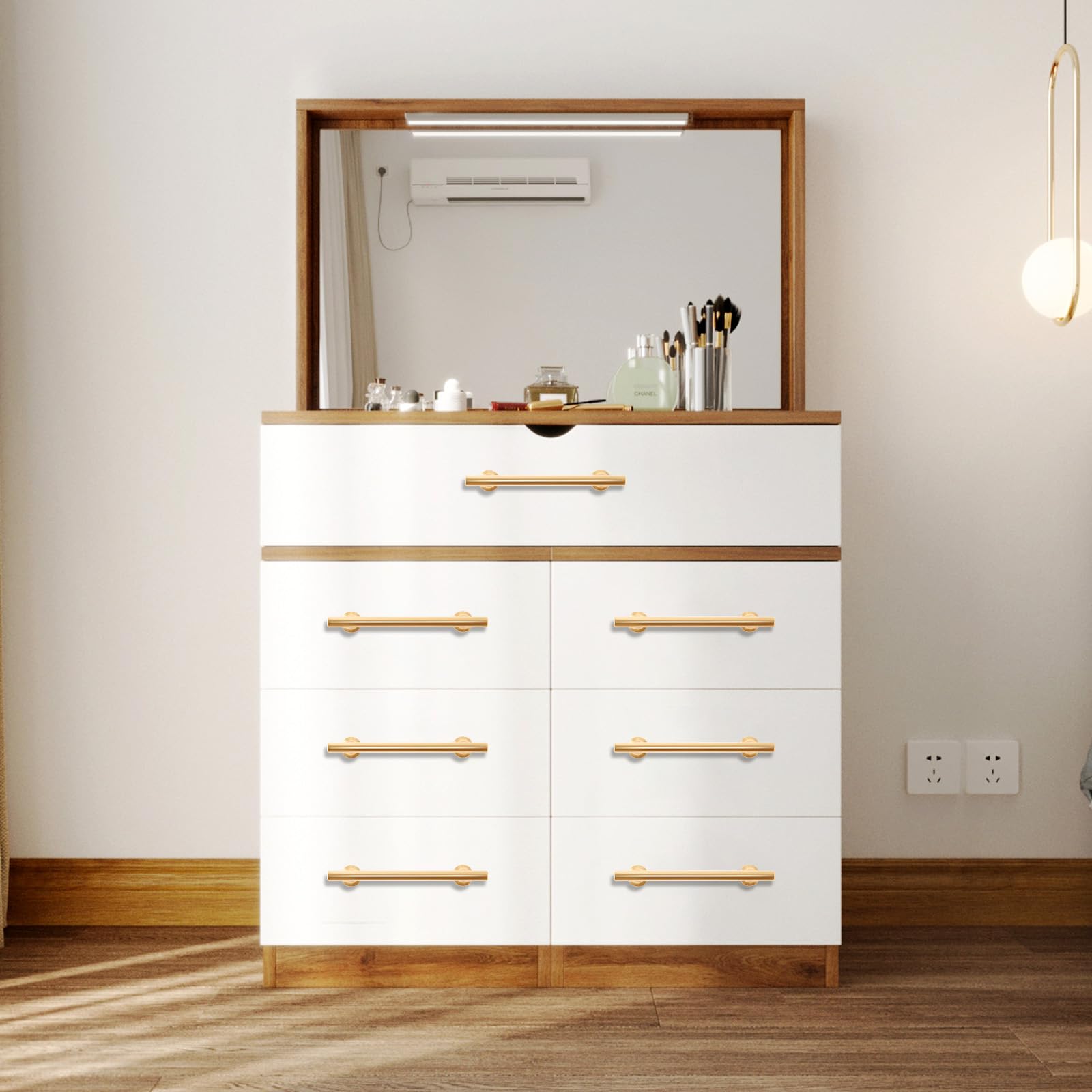 NEGS 5-inch Brushed Gold Cabinet pulls Gold Dresser Handles Suitable for  Cabinet Pulls Drawers Bathroom Dresser Shoe Storage Kitchen Workbench  Display Cabinet 6-Pack - Amazon.com