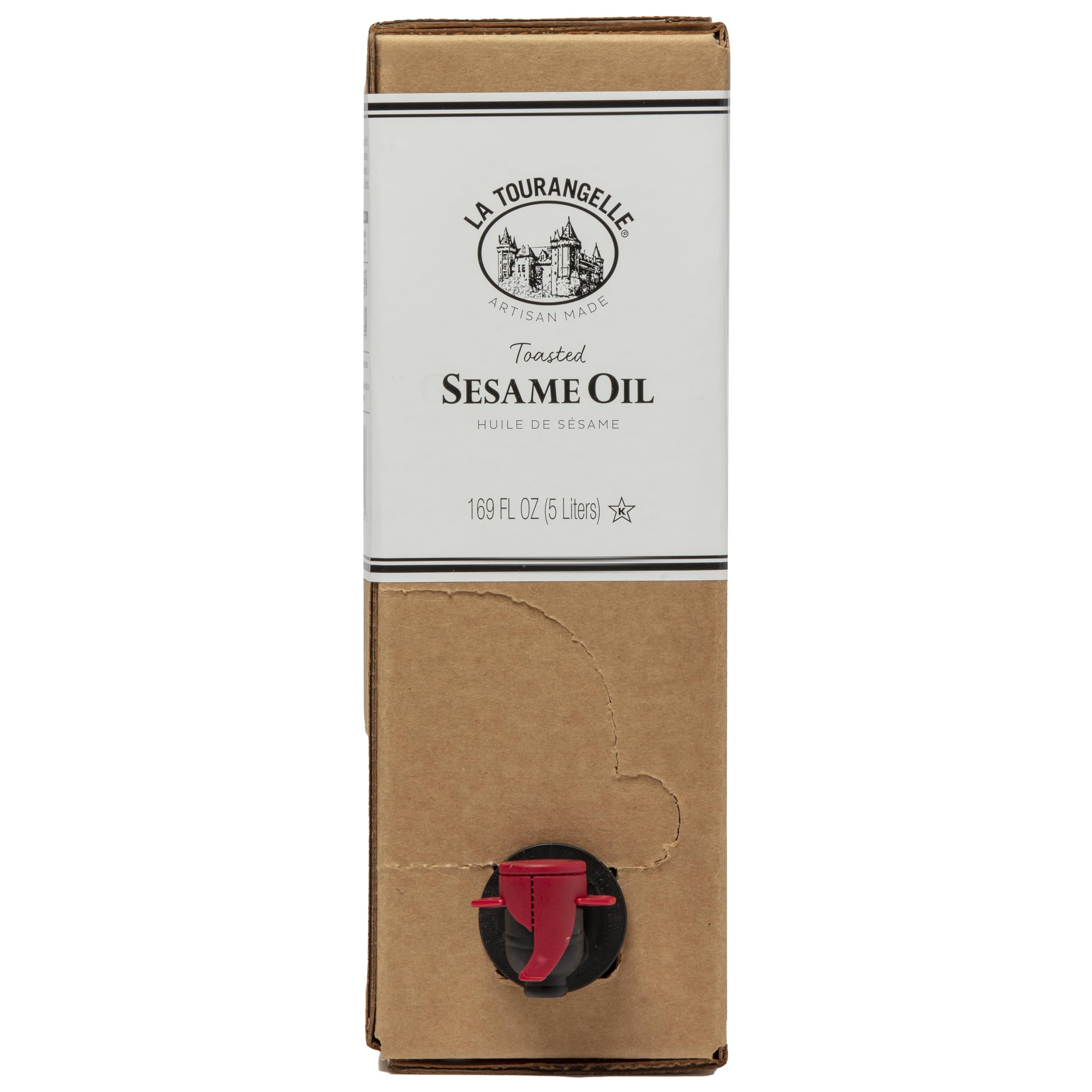 La Tourangelle, Toasted Sesame Oil, Great for Cooking, Add to Noodles, Stir-Fry, Vegetables, Vinaigrettes, and Marinades, 169 fl oz