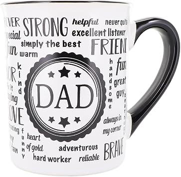 Cottage Creek Mugs, 16oz Large Ceramic Dad Coffee Cup | Ideal Stoneware, Kitchen, Office, Home Decor, Mens Gifts for Men, Grandpa, Papa, Grandparents