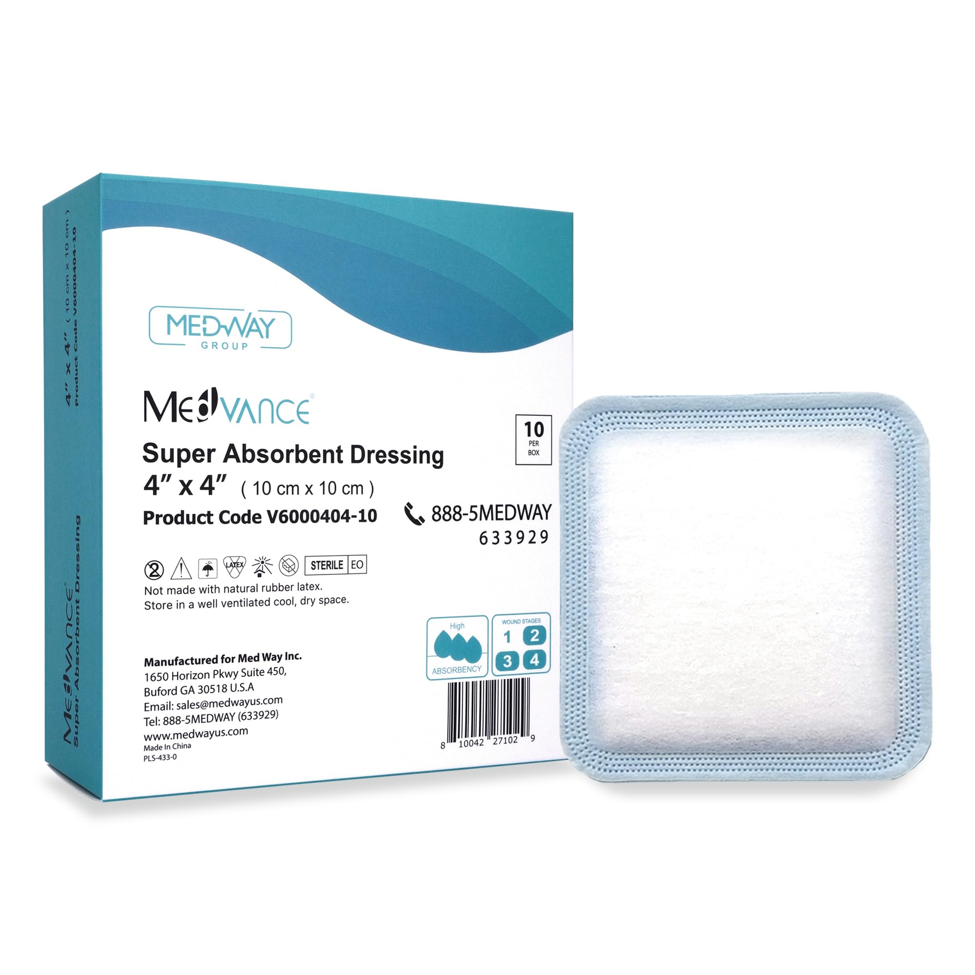 MedVance Super Absorbent Wound Dressing, Non-Adhesive Pads, 6"x6" Box of 10 — Amazon image 11