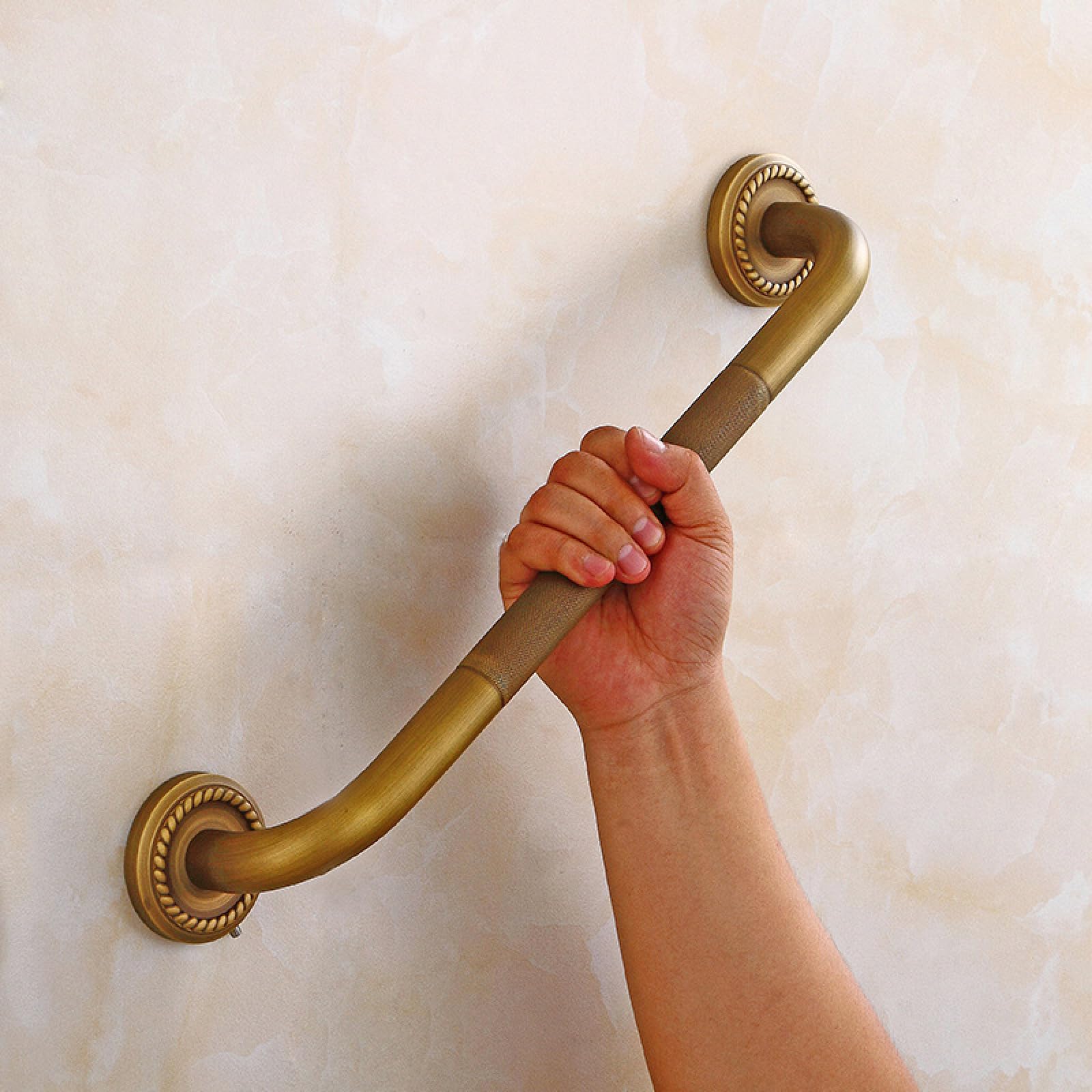 Fanjubei Light/Gold/Black All-Copper European-Style Antique Bathroom Storage Hangers, Bathroom Handrails