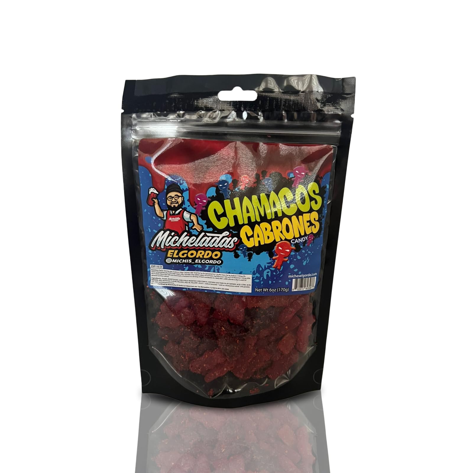 Chamacos Cabrones Micheladas El Gordo Premium Sour Kids with Chamoy and Chili – 6oz Authentic Mexican Candy, Sweet & Spicy Flavor, Perfect Snack for Every Occasion