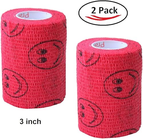 Miniatura 365 de Cinta adhesiva para veterinarios (negro) (paquete de 2) (4 pulgadas x 15 pies), autoadhesiva, adherente, cohesiva, flexible, autoadhesiva, rollo