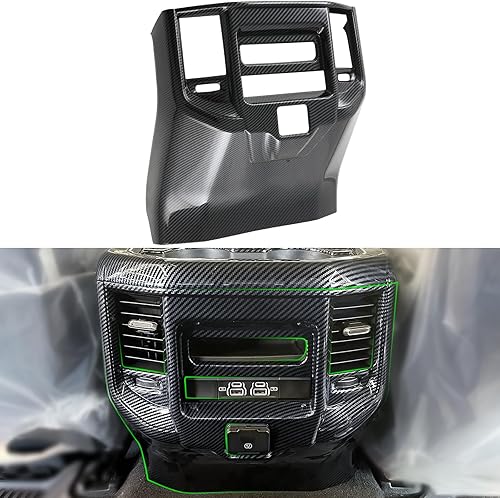 1 pieza para Dodge RAM 1500 TRX 2019-2023 Cubierta de salida de ventilación de aire trasero, panel de aire acondicionado, decoración interior,