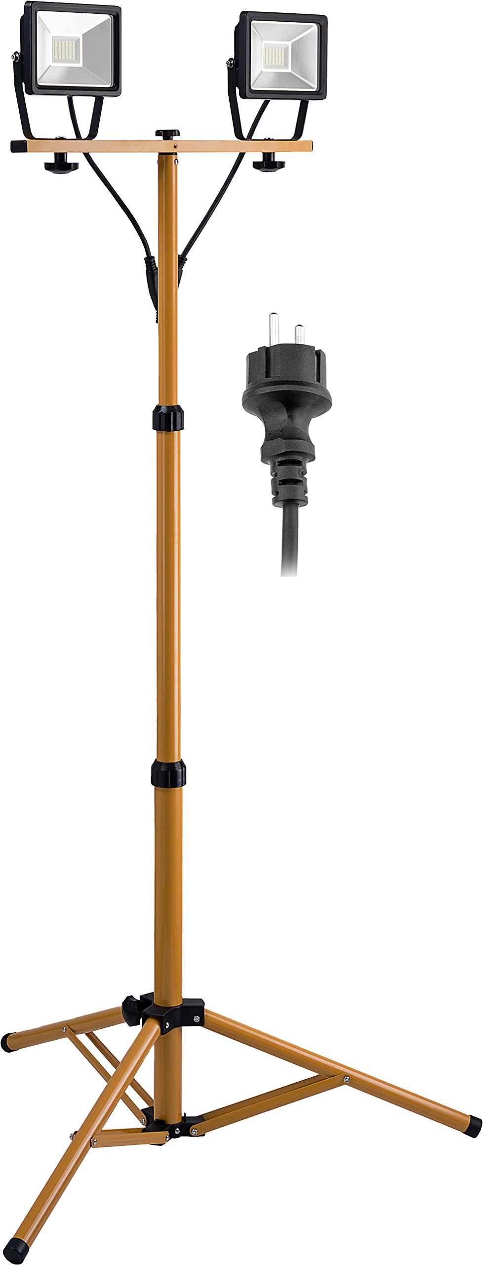 Doppio Proiettore LED Da Esterno Su Treppiede Telescopico 20W A Goobay 12