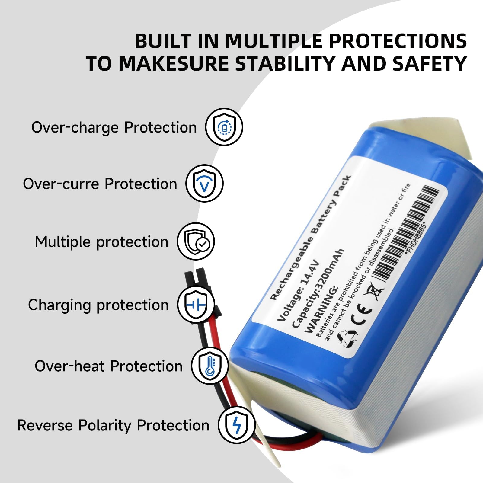 K KYUER 3200mAh Replacement Bateria do Tikom G8000 Pro Robot Vacuum Cleaner odkurzaczy Battery