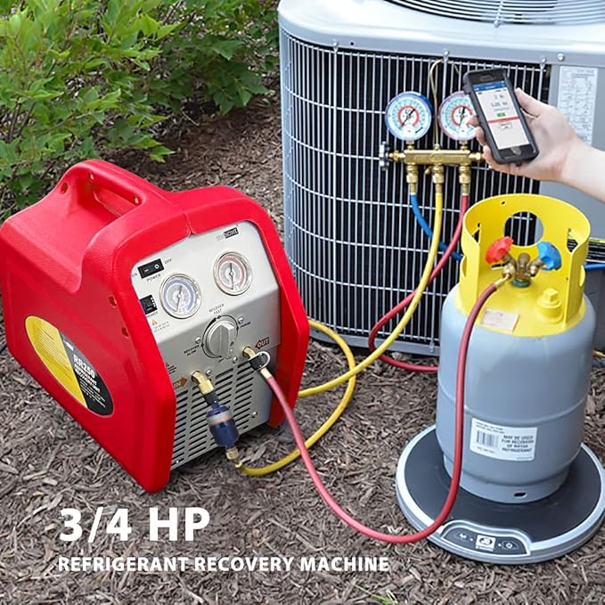 Kit Bomba de Vacío y Manifold de Medición VIVOHOME 110V 1/3 HP 4CFM miniatura 9