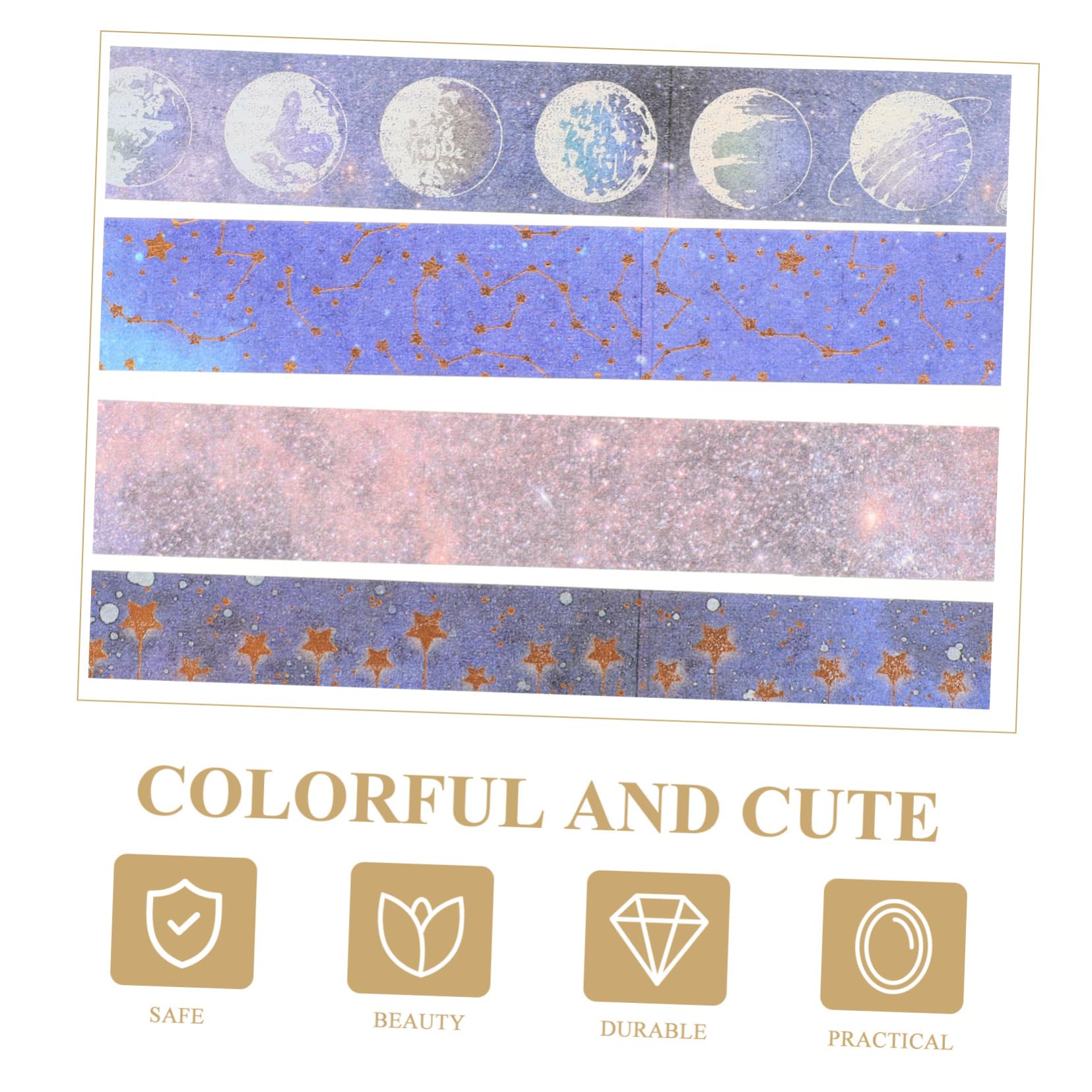 EXCEART 57rollos Cintas Washi Decorativas para Manualidades y Diseño Espacial para Scrapbooking y Decoración De Fiestas