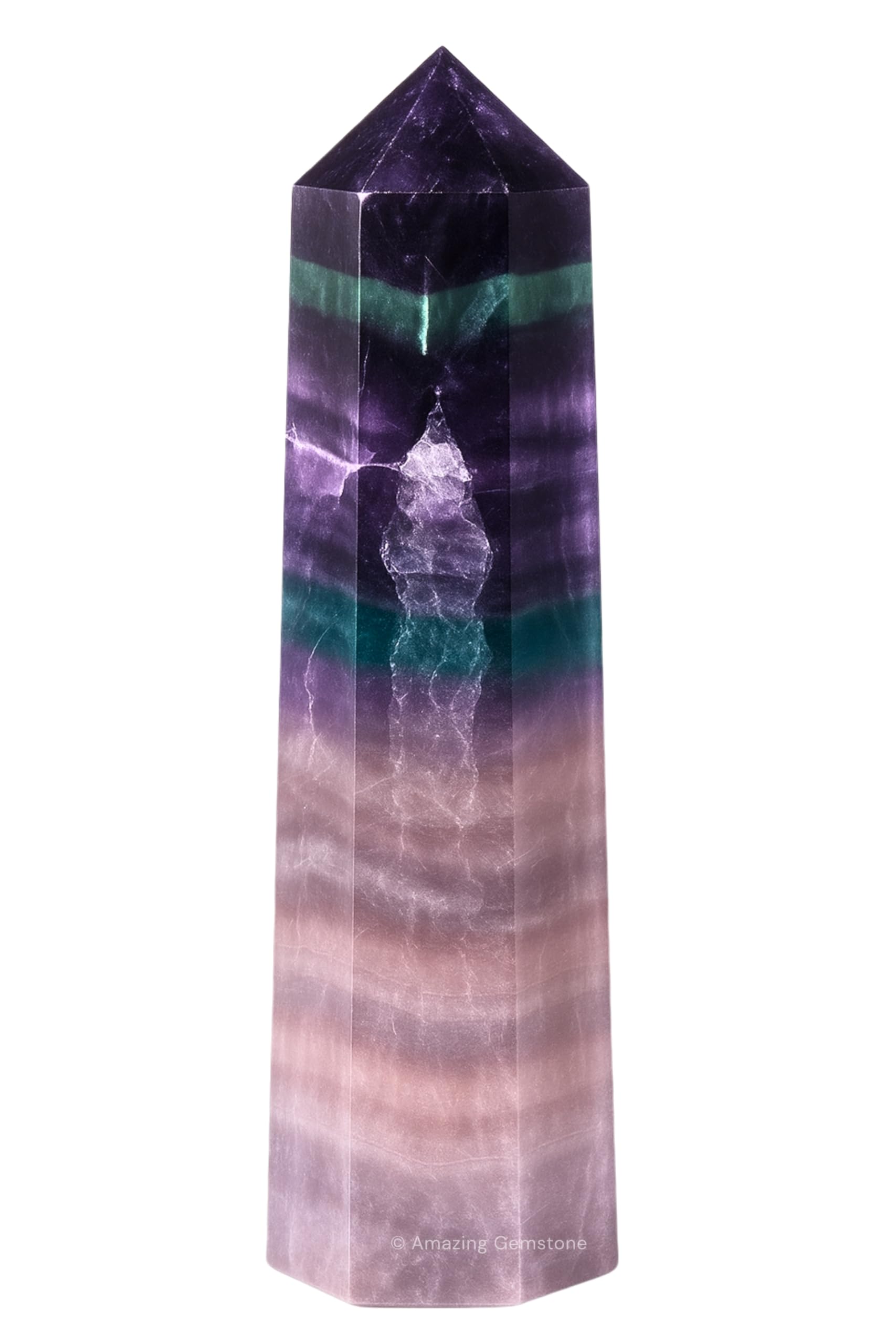 Amazing Gemstone Fluorite Crystal Towers - Natural Healing Crystal Point Obelisk for Reiki Healing and Crystal Grid (2" to 3" INCH)
