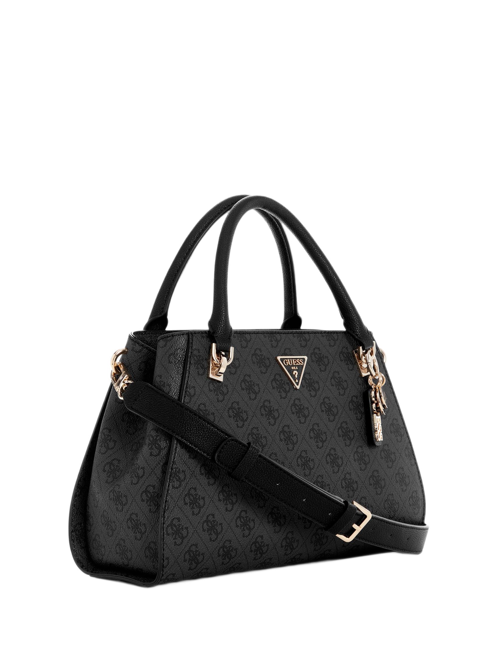 GUESS Noelle Girlfriend Satchel Coal Logo