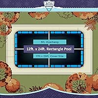Vista 2 de Buffalo Blizzard Funda de invierno de lujo para piscinas rectangulares enterradas o sobre el suelo de 12 x 24 pies Reversible azul/negro