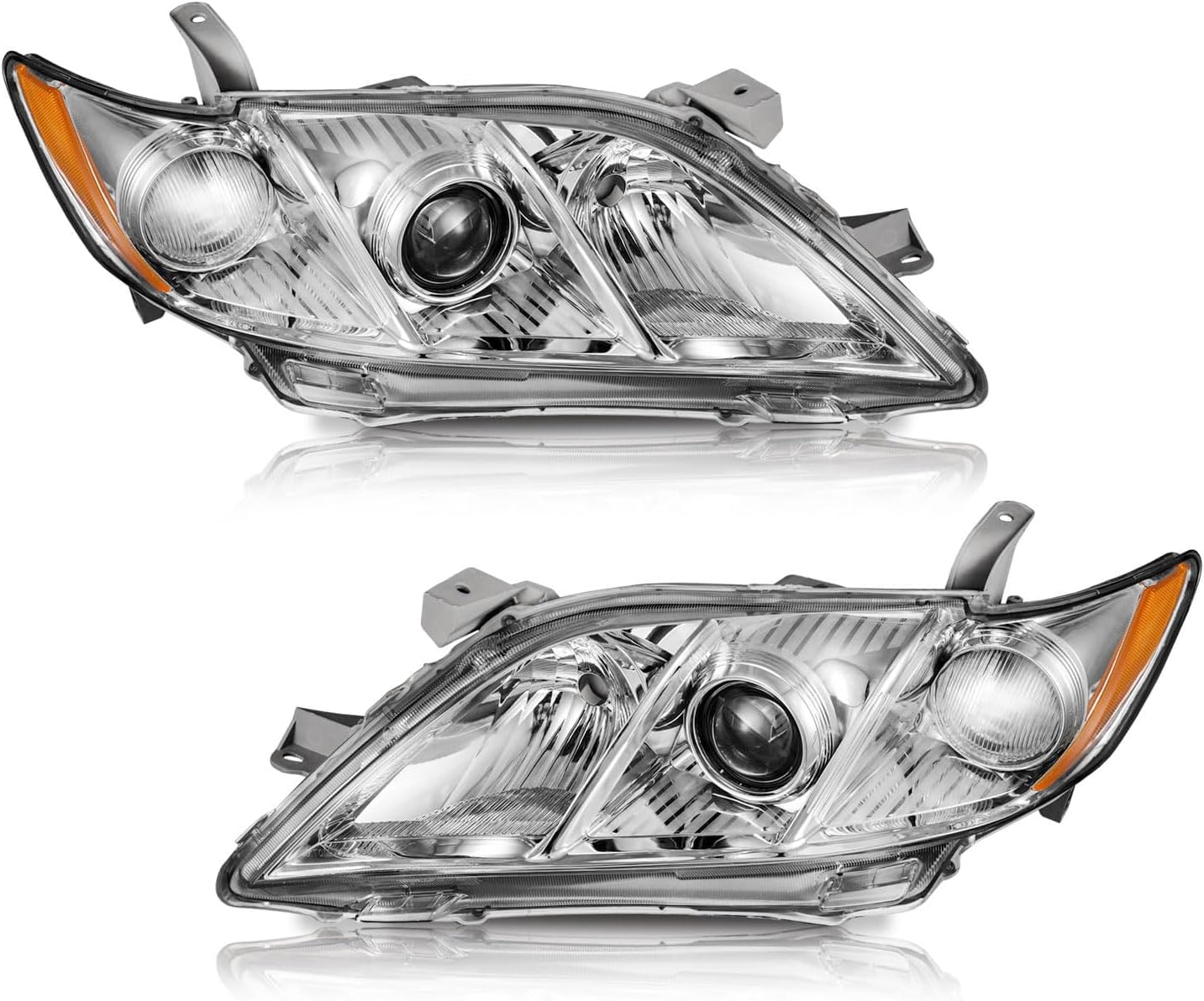 WEELMOTO Headlights Assembly for 2007-2009 Toyota Camry, Anti-Fogging Headlights Assemblies for 2007 2008 2009 Toyota Camry US Version Pair