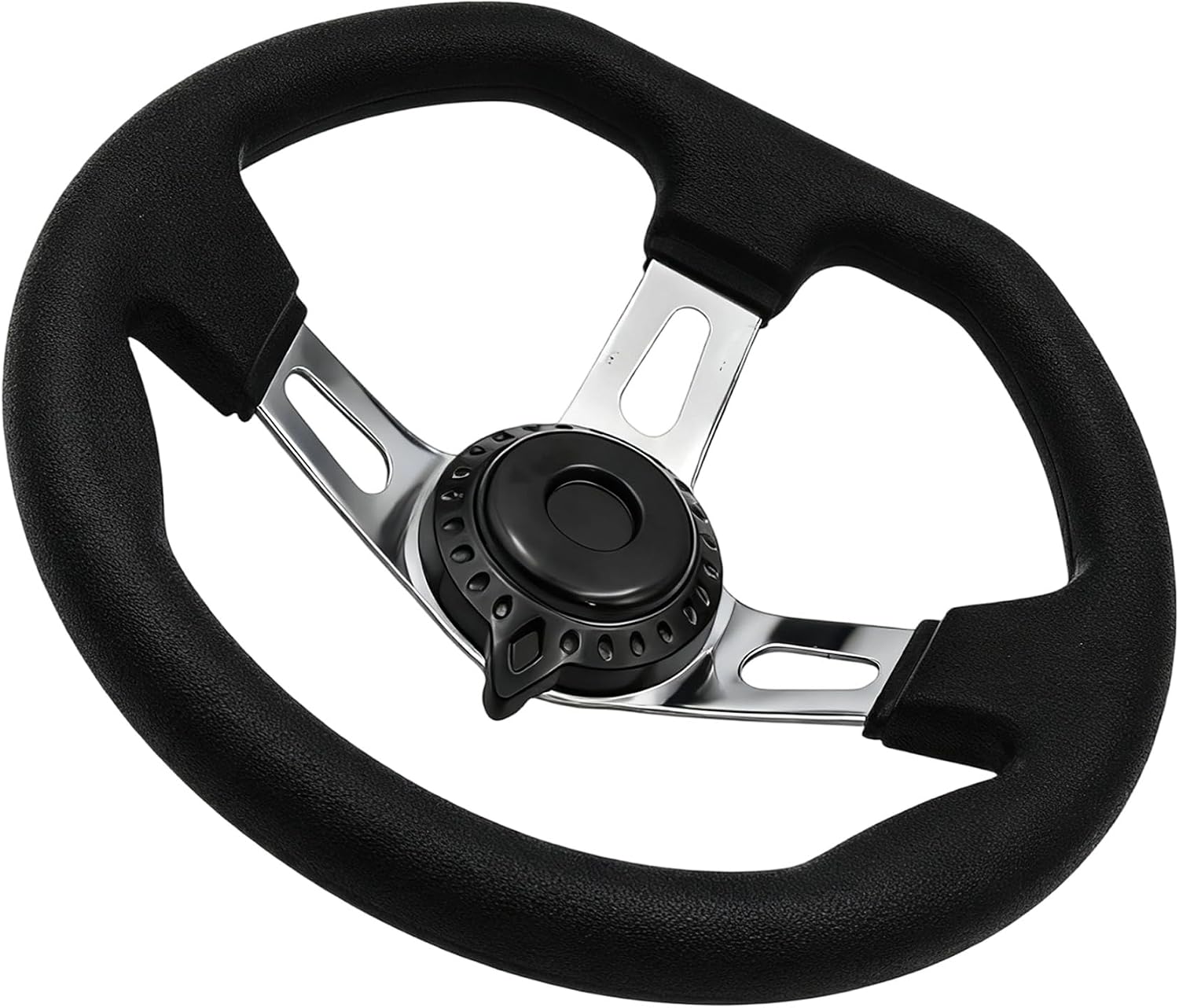 Off-Road Kart Steering Wheel 270mm 10.5inch 3 Spokes Vehicle PU Foam Interior Steering Wheel For Go Kart Black