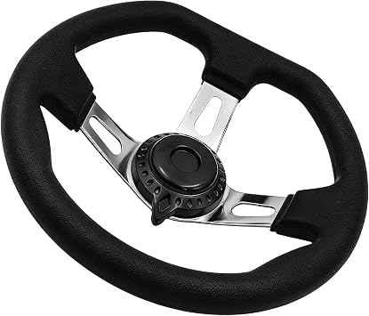 Off-Road Kart Steering Wheel 270mm 10.5inch 3 Spokes Vehicle PU Foam Interior Steering Wheel For Go Kart Black