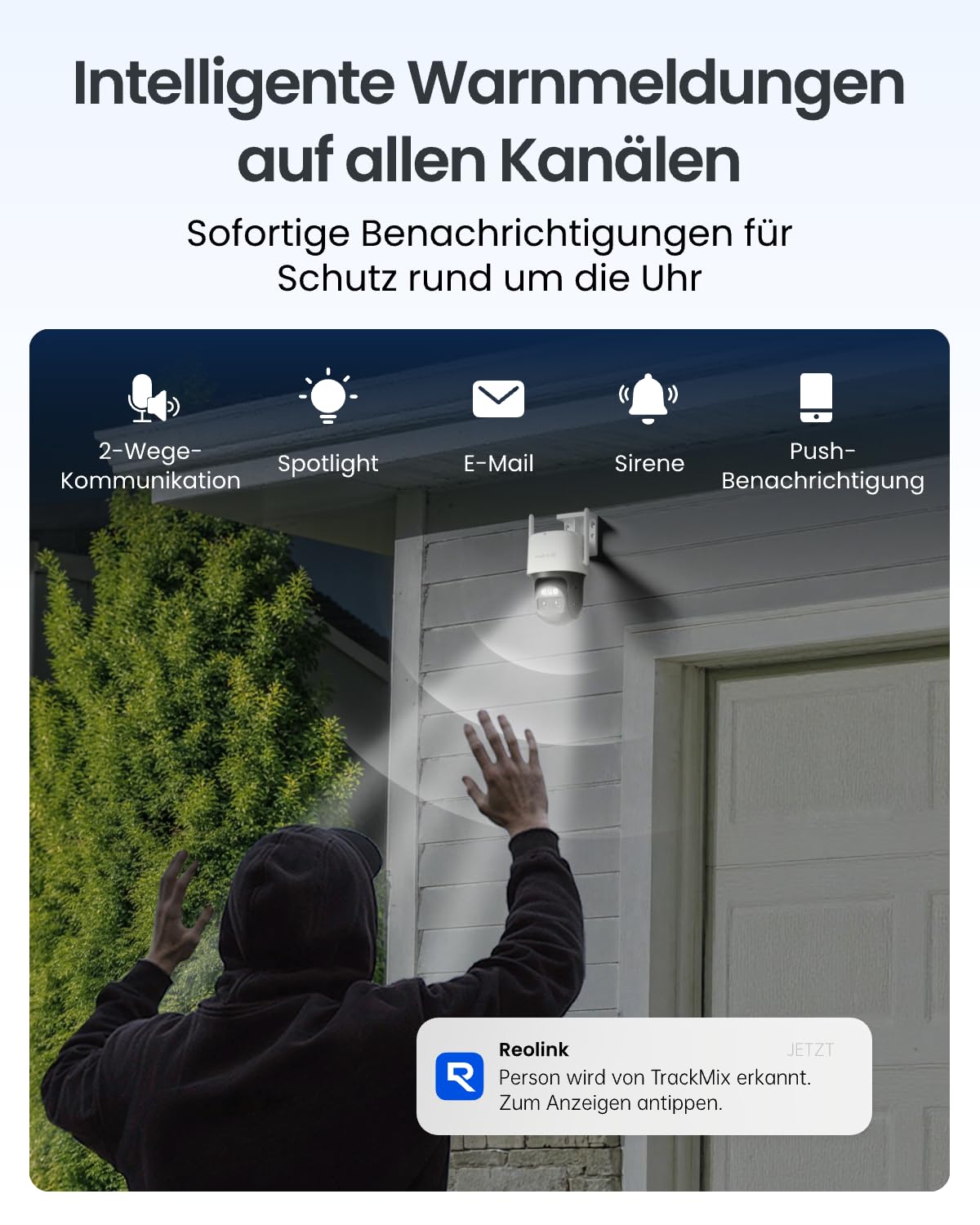 Reolink 4K PTZ Überwachungskamera Aussen Akku mit Auto-Tracking & Auto-Zoom, Dual Lens, Home Hub Mini – Das All-in-One-Sicherheitszentrum mit lokalem Speicher